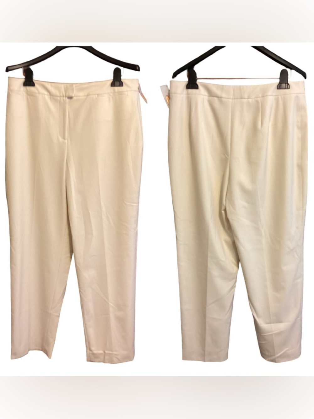 🐰 NWT Talbots Petite Stretch Classic Cream Straight-Leg Dress Pants Size 14P